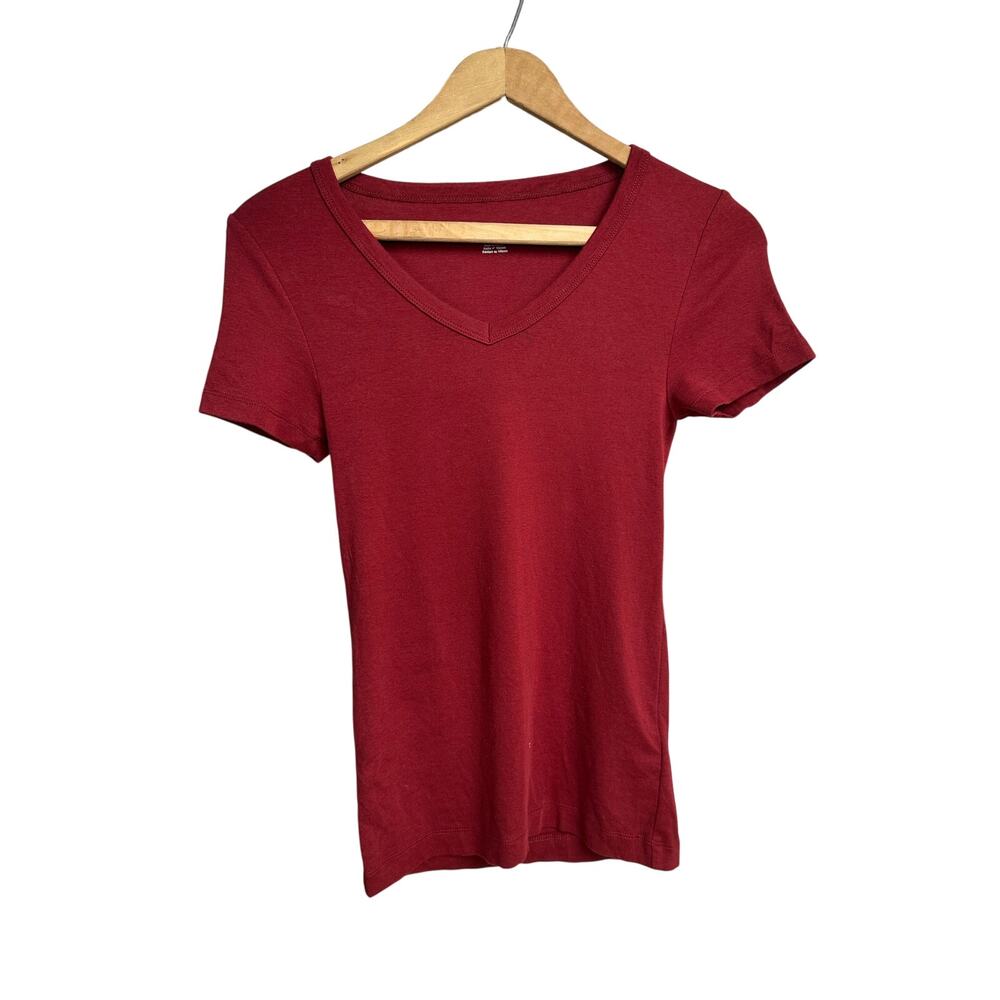 Red V-Neck T-Shirt - Size XS - New